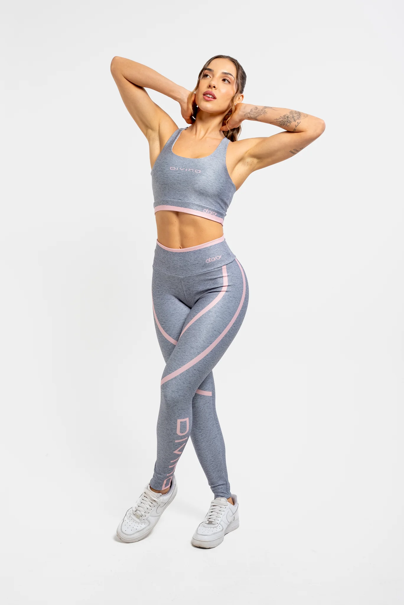 Legging Estampa Localizada Melange Gray - Image 3