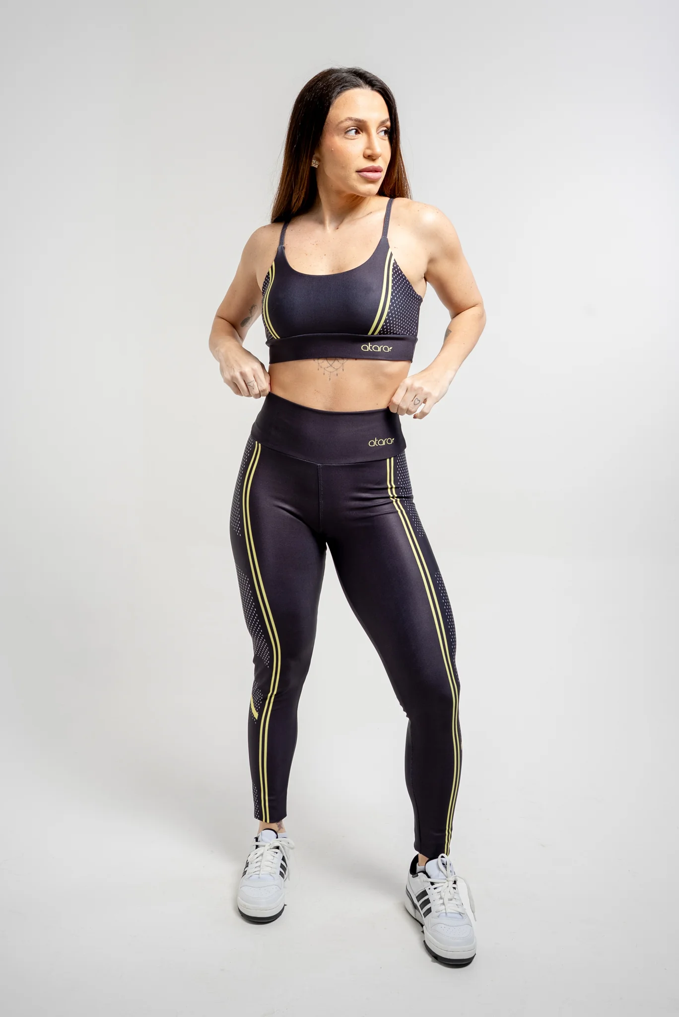 Legging Faixa Mesh Amarela - Image 2