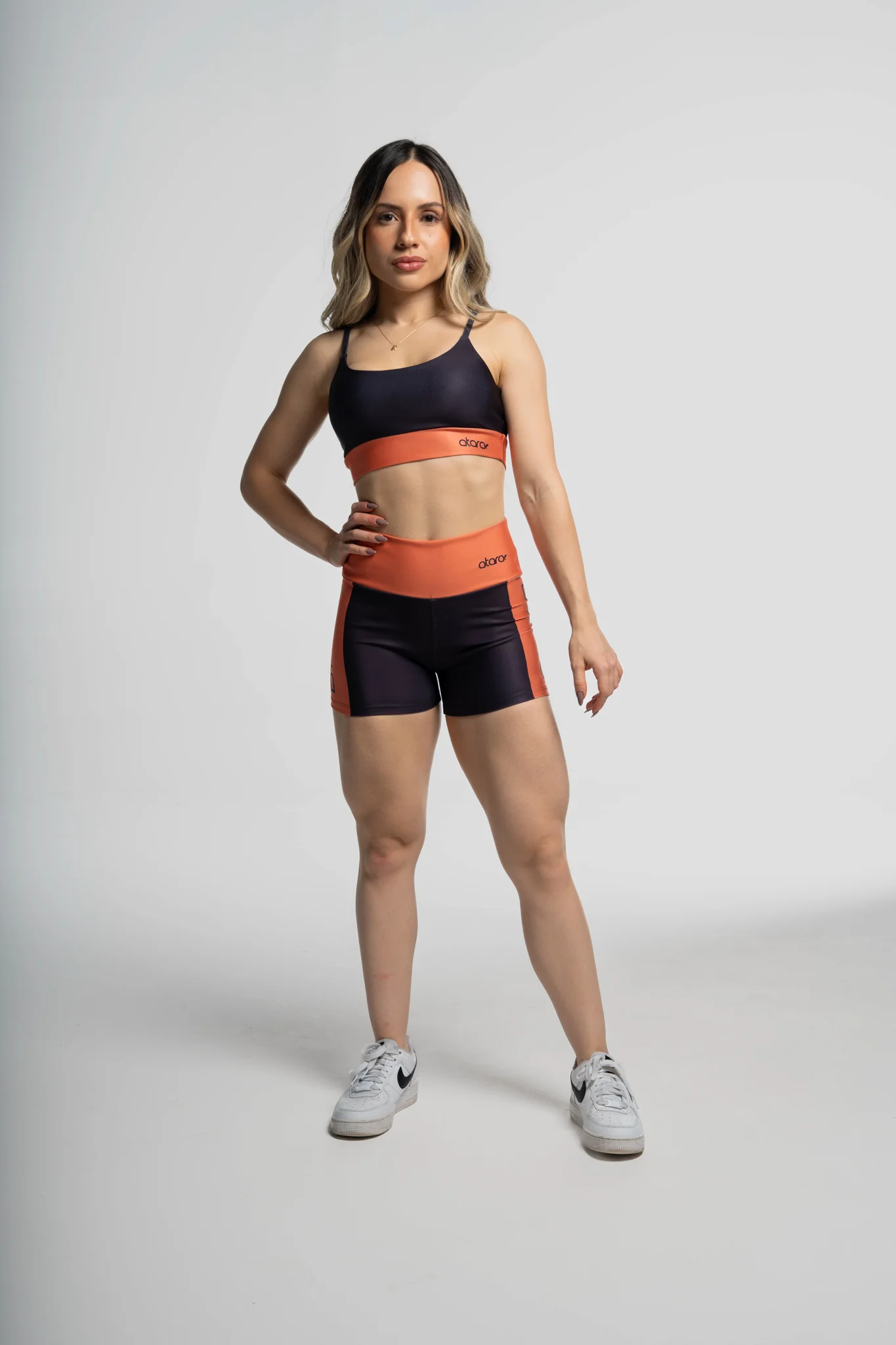 Shorts Color Block Orange