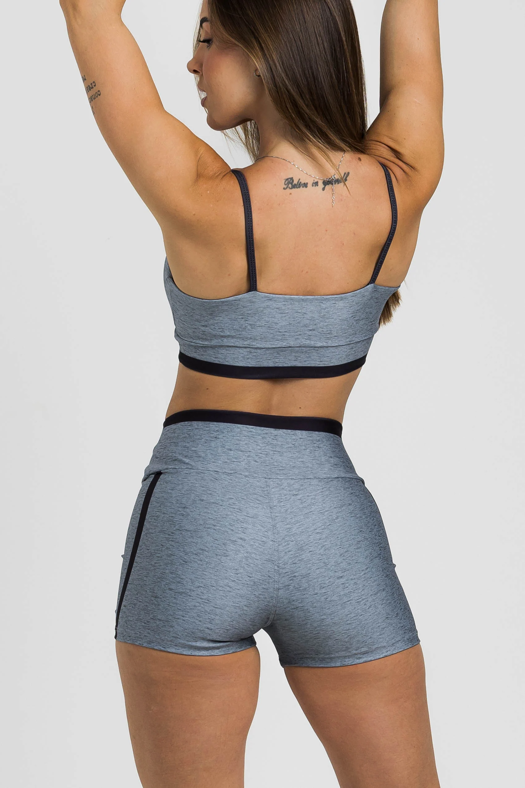 Shorts Curto Melange Black - Image 2