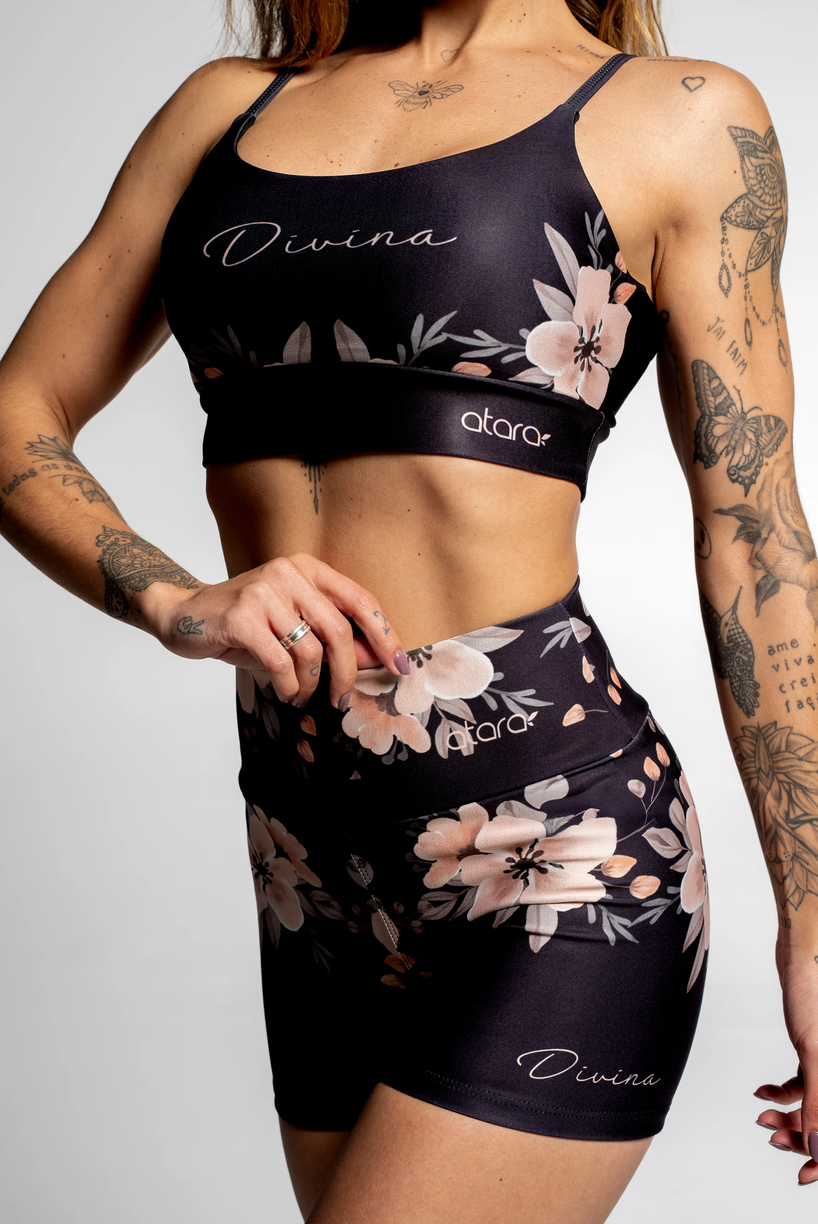 Shorts Flower Black - Image 3