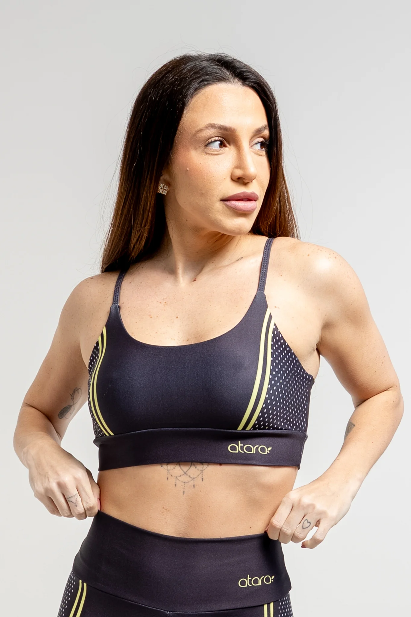 Top Alcinha Faixa Mesh Amarela