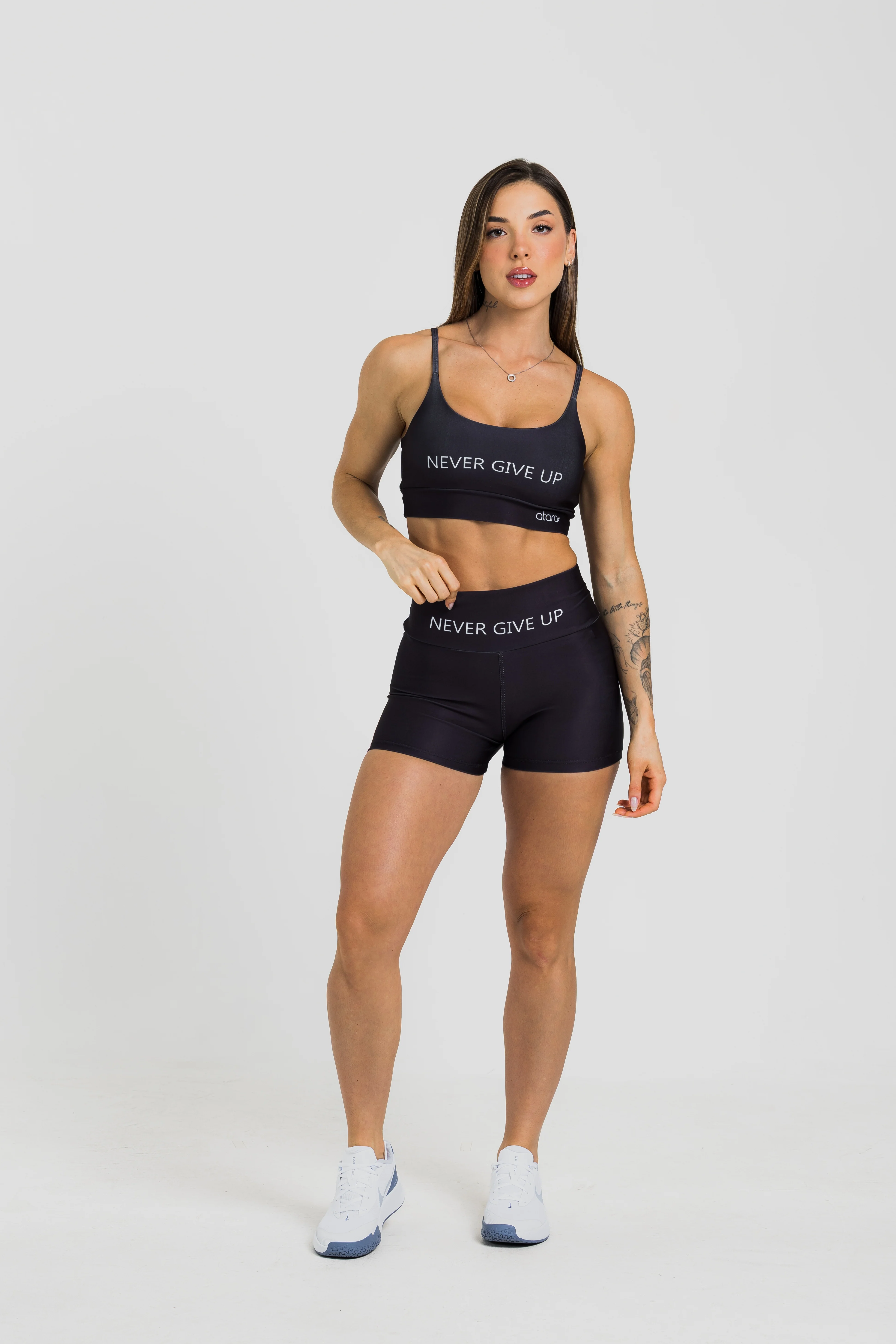 Top Alcinha Never Give Up Black - Image 3