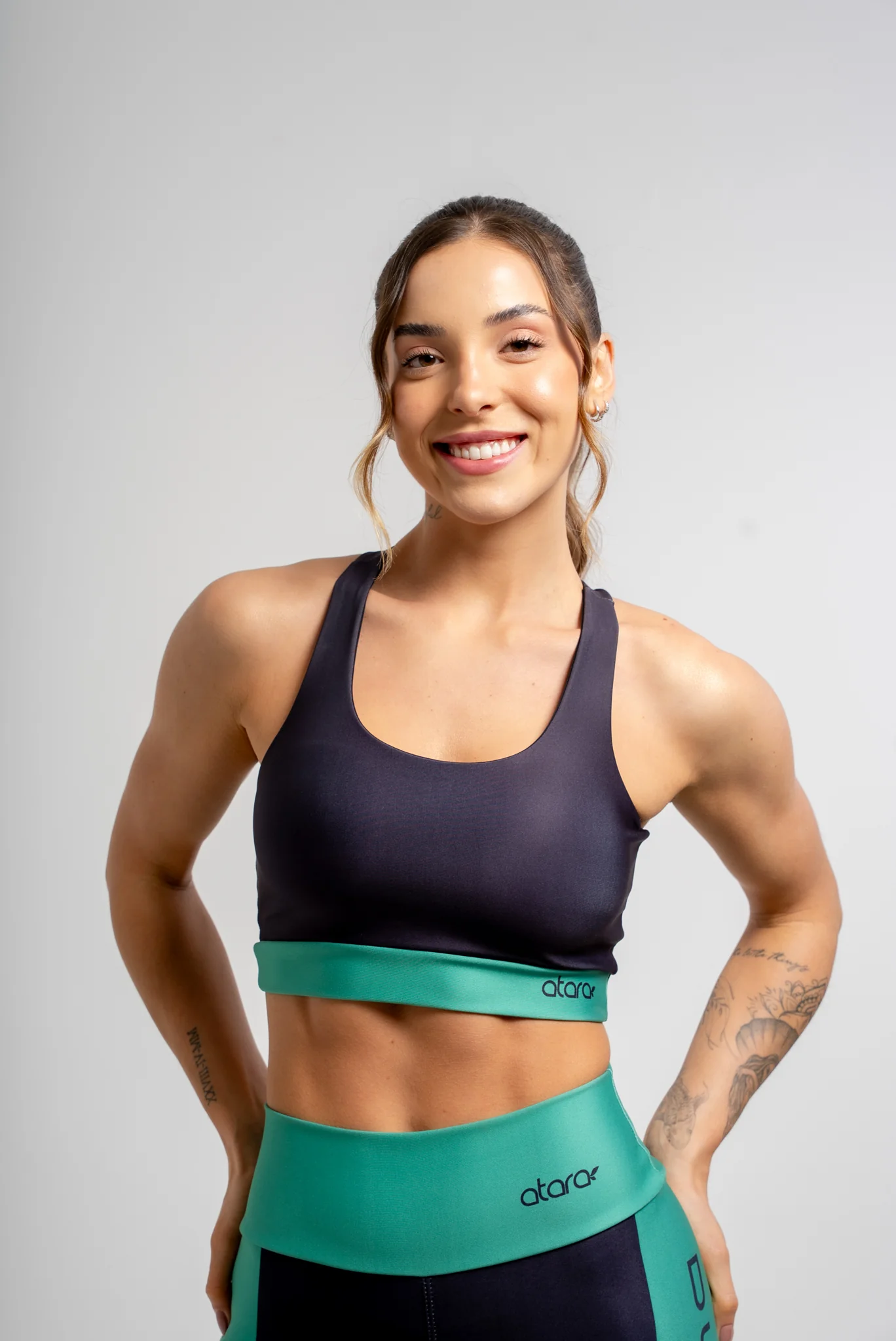 Top Nadador Color Block Green