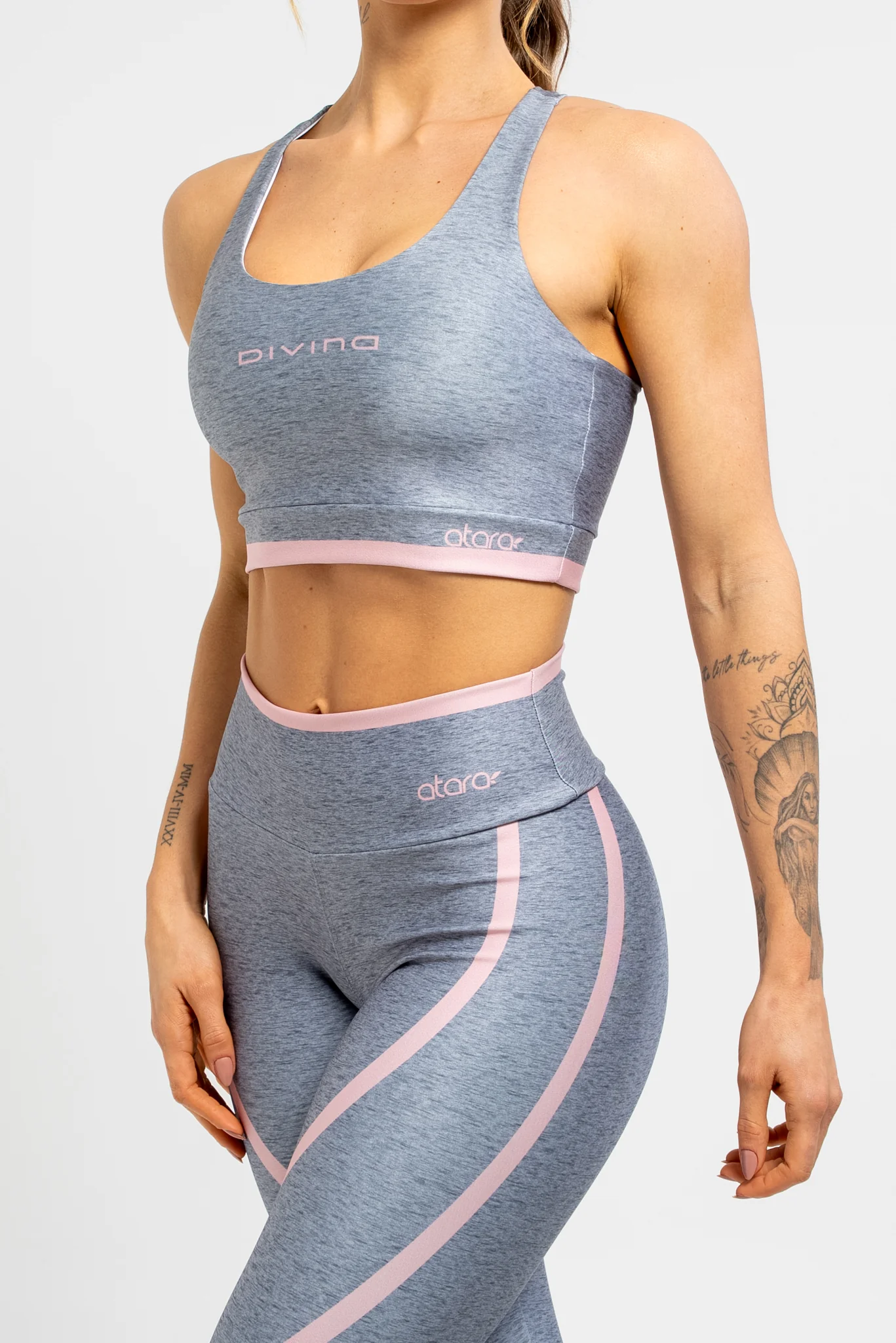 Top Nadador Estampa Localizada Melange Gray - Image 3