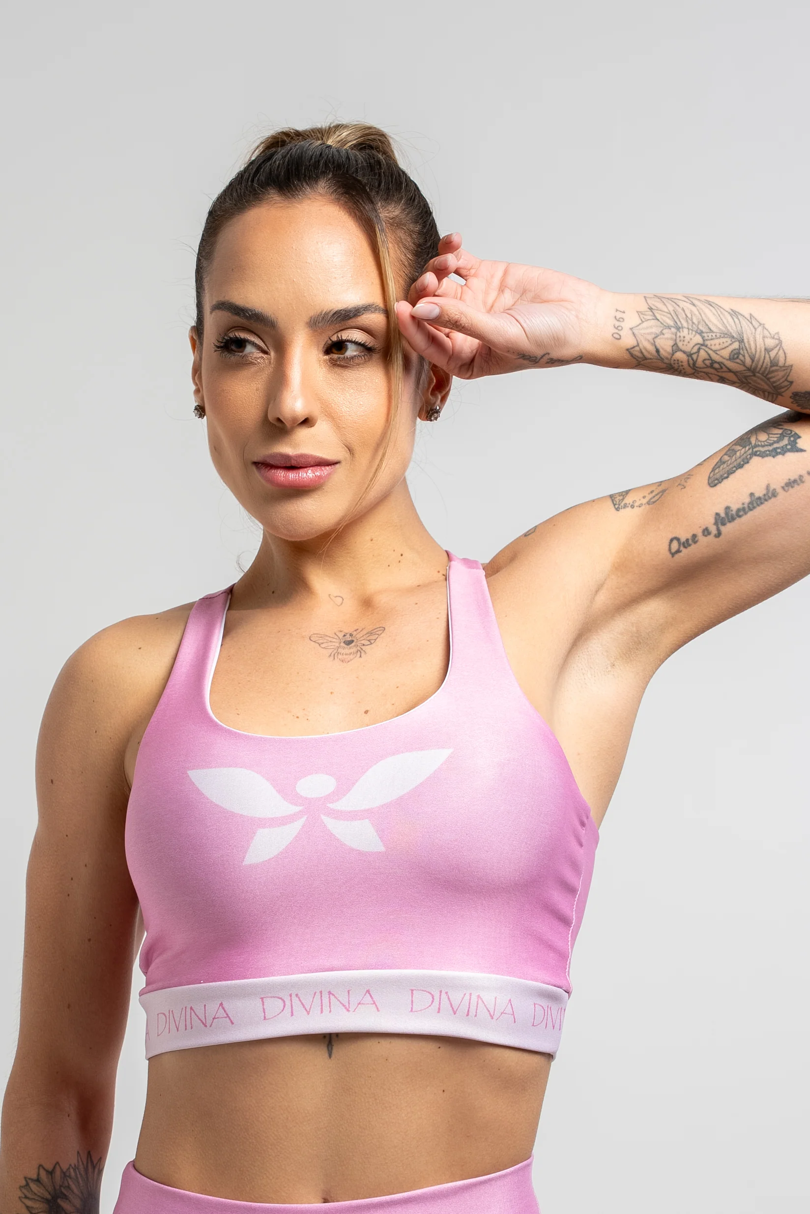 Top Nadador Estampa Mescla Rosa - Image 2