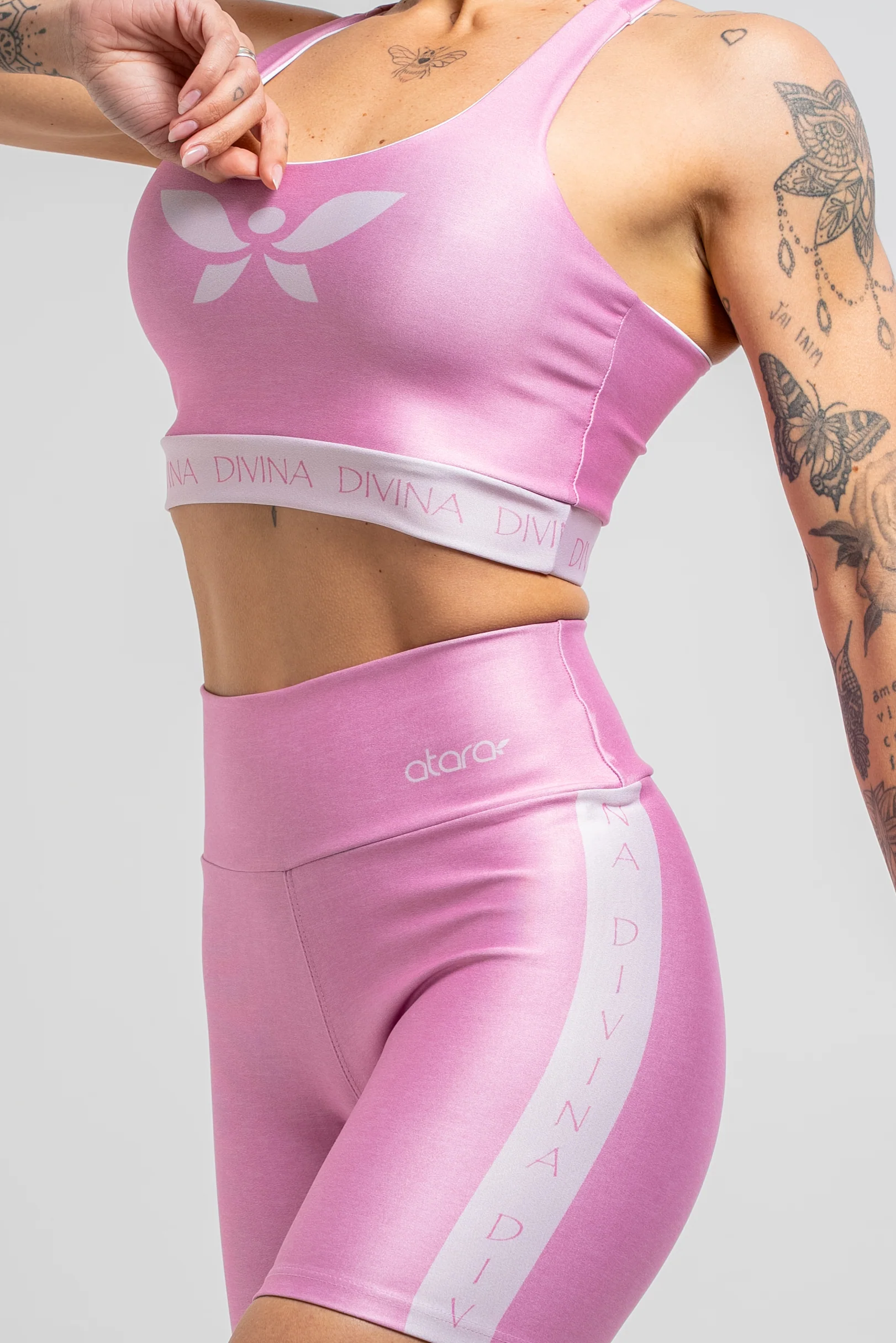 Top Nadador Estampa Mescla Rosa - Image 3